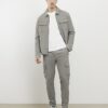 Grey Muscle Fit Shacket