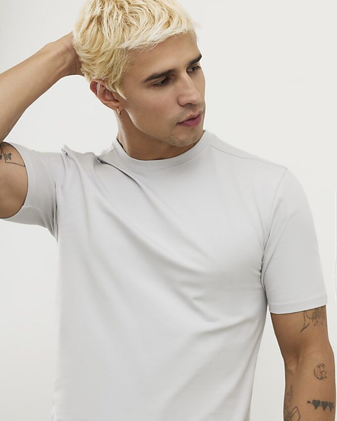Grey Muscle Fit T-Shirt