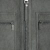 Grey Nubuck Zip Shearling Western Jacket