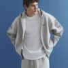 Grey Oversized Fit Japanese Dragon Hoodie