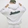 Grey Oversized Fit Zip Through Hoodie