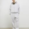 Grey Oversized Fit Zip Through Hoodie