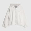 Grey Oversized Fit Zip Through Hoodie