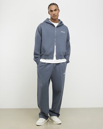 Grey Oversized Luminis Zip Through Hoodie