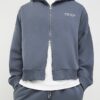 Grey Oversized Luminis Zip Through Hoodie