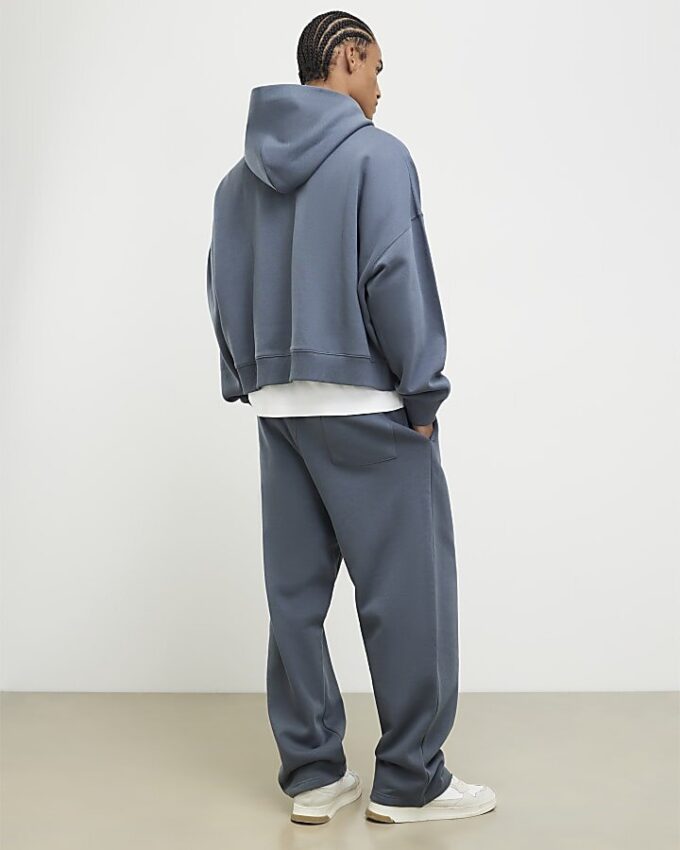 Grey Oversized Luminis Zip Through Hoodie