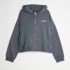 Grey Oversized Luminis Zip Through Hoodie
