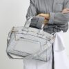 Grey Panelled RI Handle Tote Bag