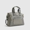 Grey Panelled RI Handle Tote Bag