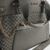 Grey Panelled RI Handle Tote Bag