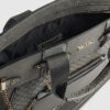 Grey Panelled RI Handle Tote Bag