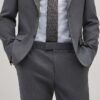 Grey Plain Skinny Suit Trouser