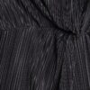 Grey Plisse Knot Side Midi Dress