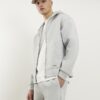 Grey Premium Oversized Zip Through Hoodie