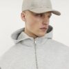 Grey Premium Oversized Zip Through Hoodie