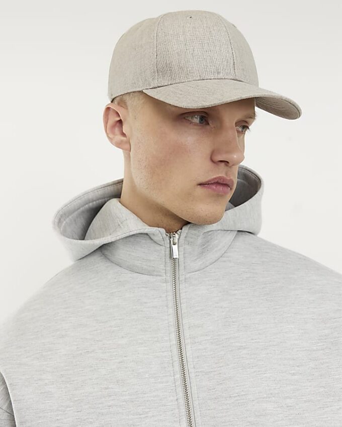 Grey Premium Oversized Zip Through Hoodie