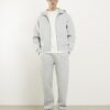 Grey Premium Oversized Zip Through Hoodie