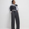 Grey Premium Wide Leg Joggers