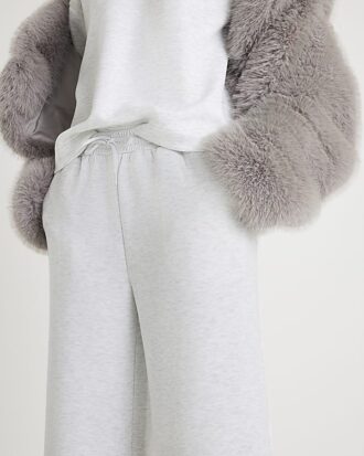 Grey Premium Wide Leg Joggers