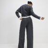 Grey Premium Wide Leg Joggers