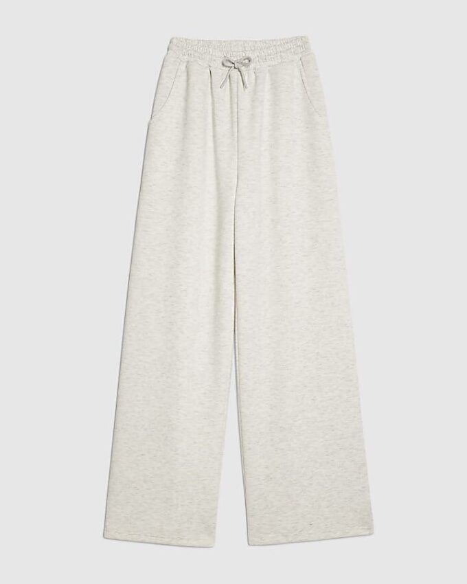 Grey Premium Wide Leg Joggers