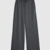 Grey Premium Wide Leg Joggers