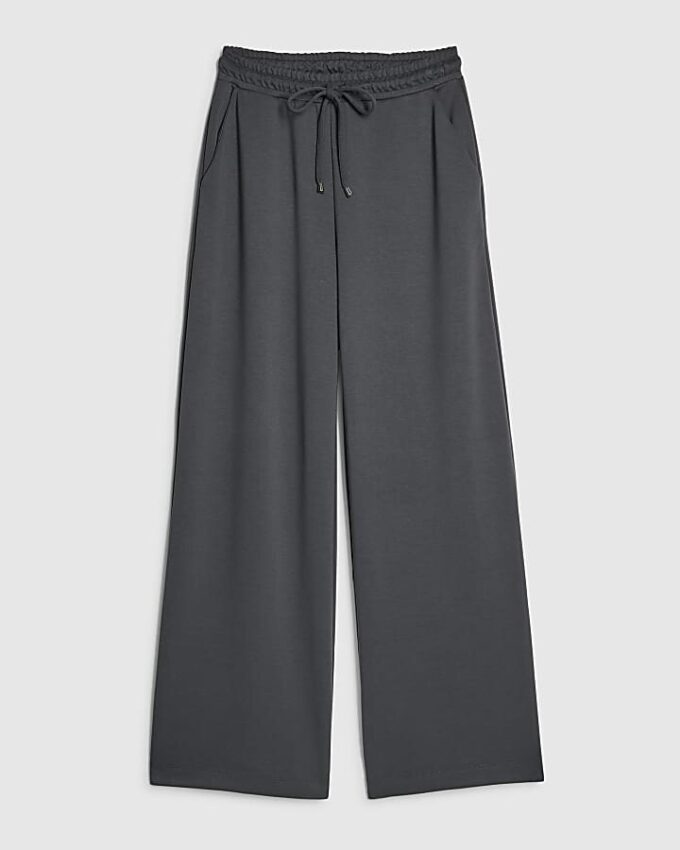 Grey Premium Wide Leg Joggers