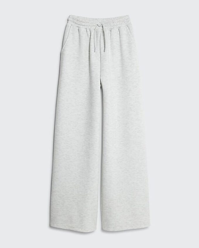 Grey Premium Wide Leg Joggers