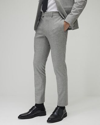 Grey Puppy Tooth Check Skinny Suit Trousers