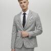 Grey Puppy Tooth Skinny Suit Jacket Grey Puppy Tooth Skinny Suit Jacket