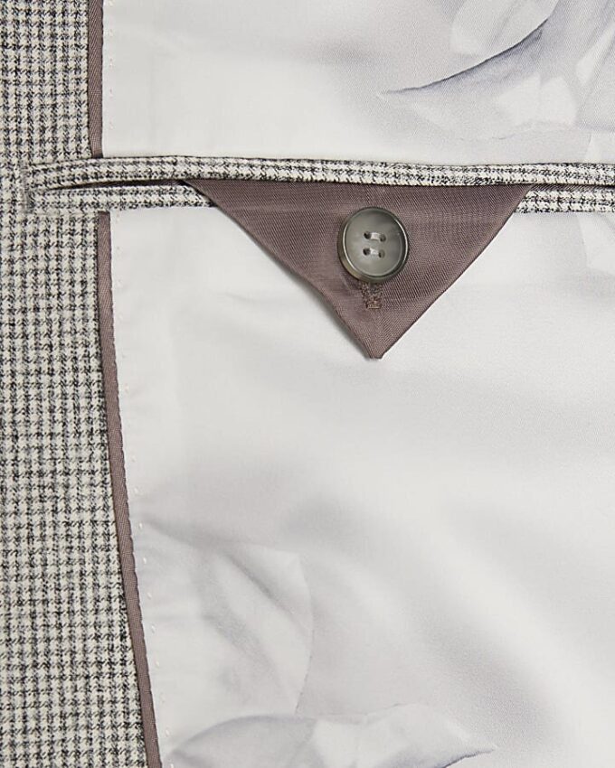 Grey Puppy Tooth Skinny Suit Jacket Grey Puppy Tooth Skinny Suit Jacket