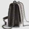 Grey Quilted Chain Shoulder Bag