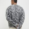 Grey Regular Fit Animal Cardigan