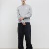 Grey Regular Fit AR Knitted Sweatshirt