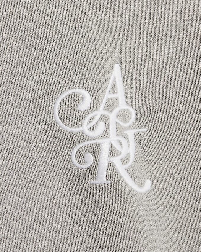 Grey Regular Fit AR Knitted Sweatshirt