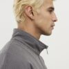 Grey Regular Fit Corduroy Funnel Sweatshirt