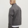 Grey Regular Fit Corduroy Funnel Sweatshirt