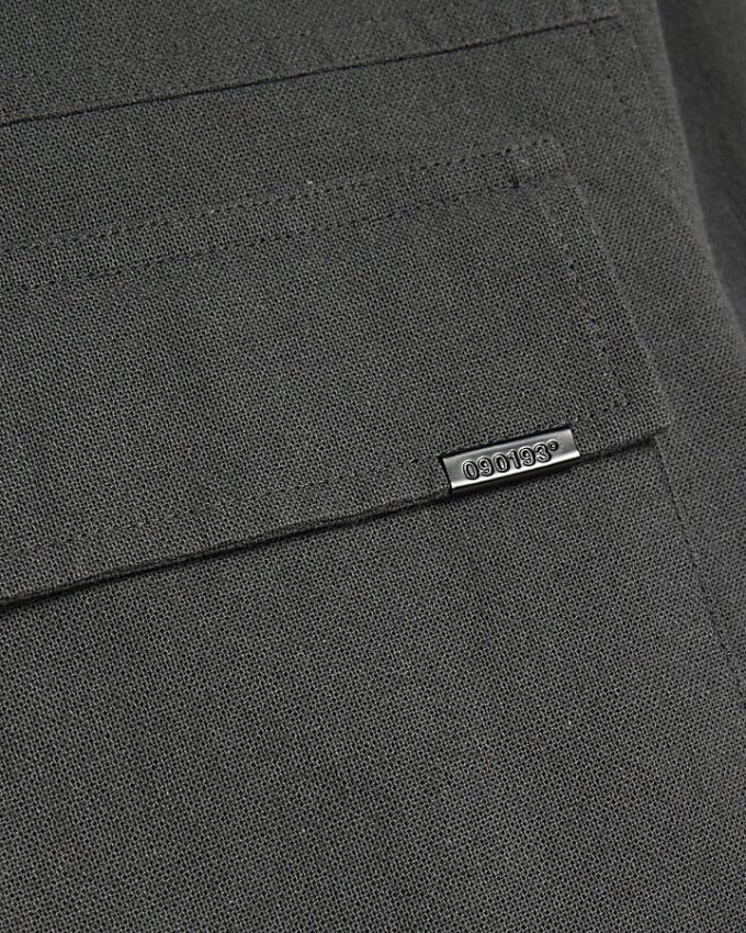 Grey Regular Fit Double Pocket Zip Overshirt