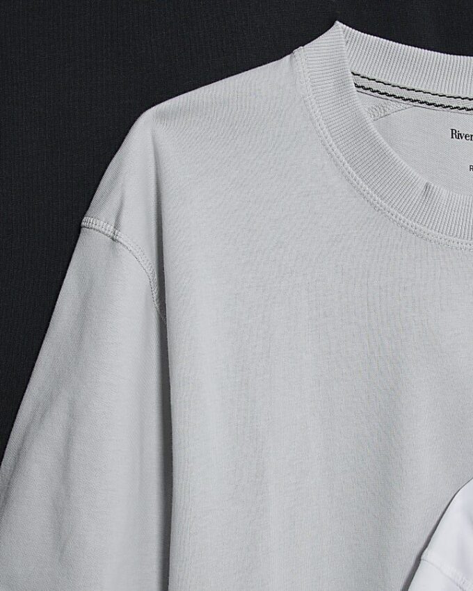 Grey Regular Fit Pack Of 3 T-Shirts