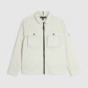 Grey Regular Fit Zipped Overshirt
