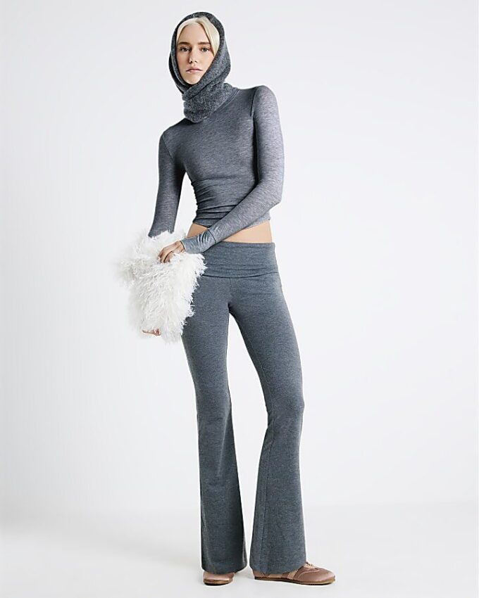 Grey RVR Edition Flare Trousers