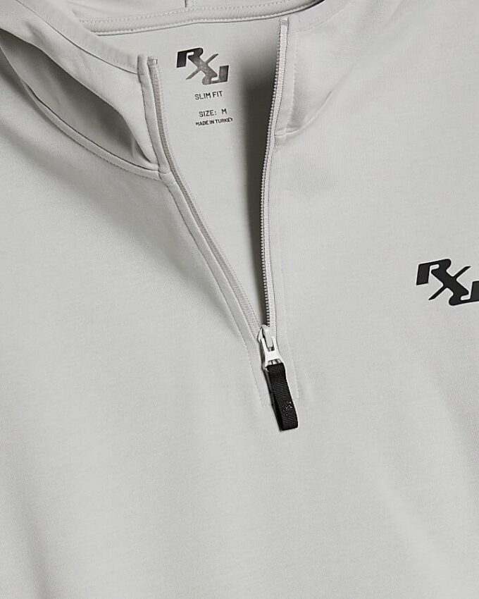 Grey RXR Half Zip Hoodie
