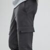 Grey Skinny Fit Cargo Trousers