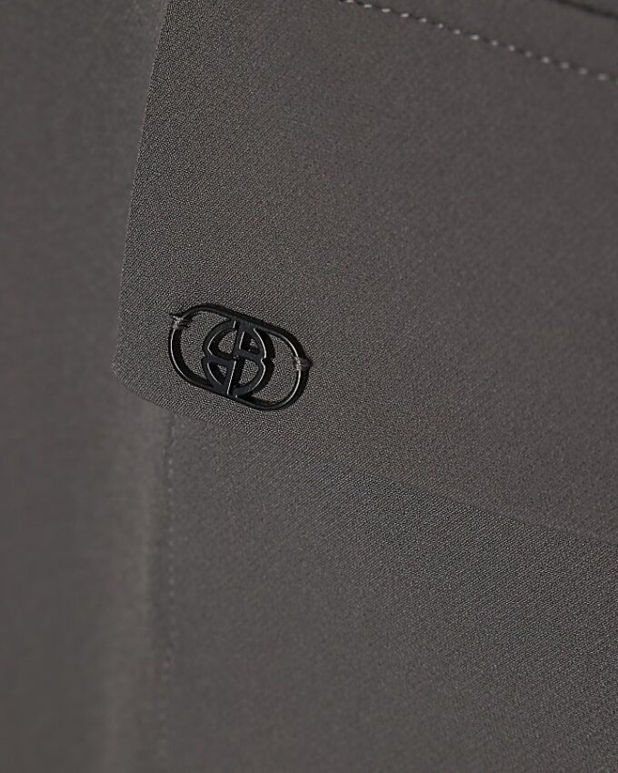 Grey Skinny Fit Cargo Trousers