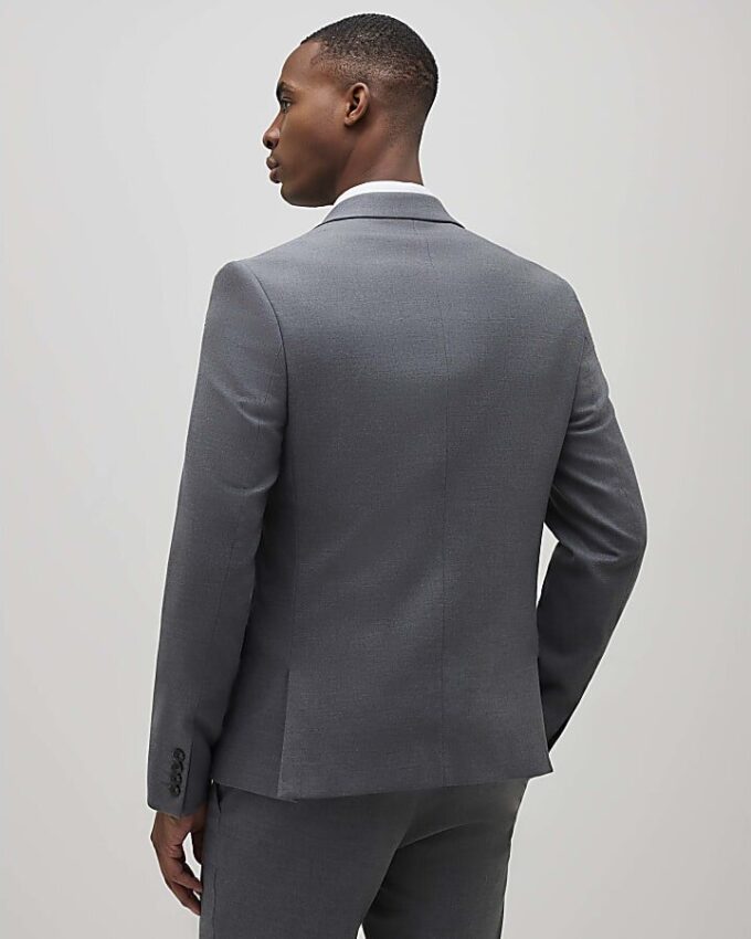 Grey Skinny Fit Suit Jacket Grey Skinny Fit Suit Jacket