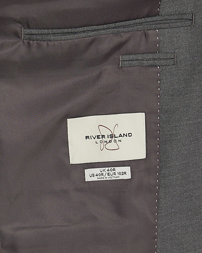 Grey Skinny Fit Suit Jacket Grey Skinny Fit Suit Jacket