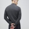 Grey Slim Fit Half Zip Jumper
