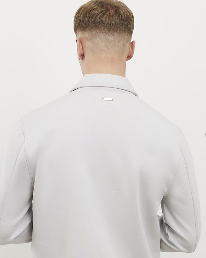 Grey Slim Fit Overshirt