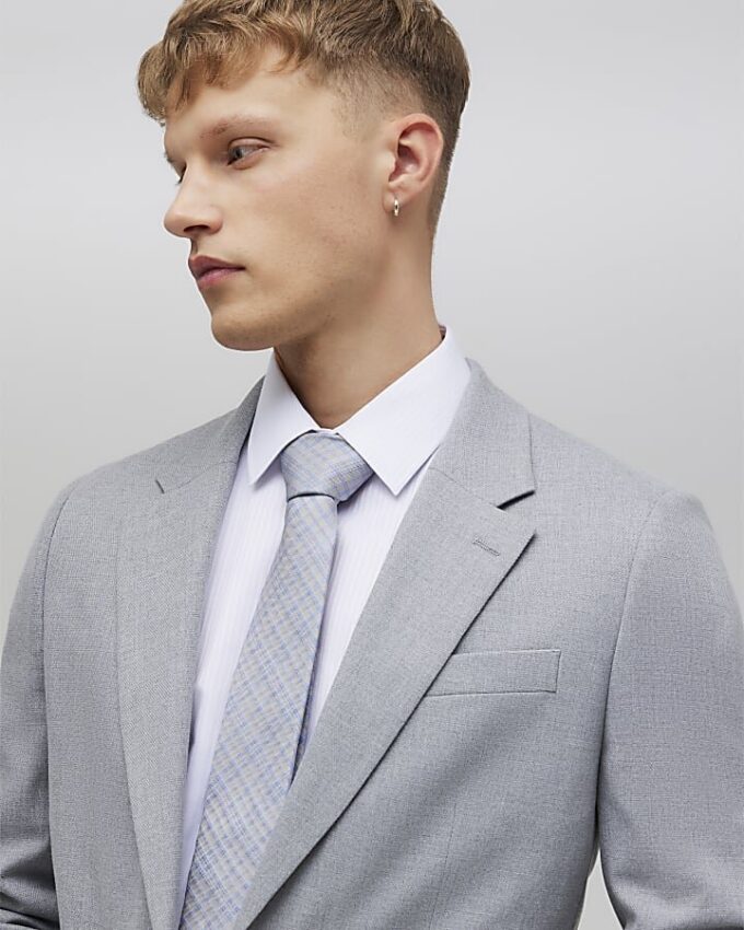 Grey Slim Fit Suit Jacket