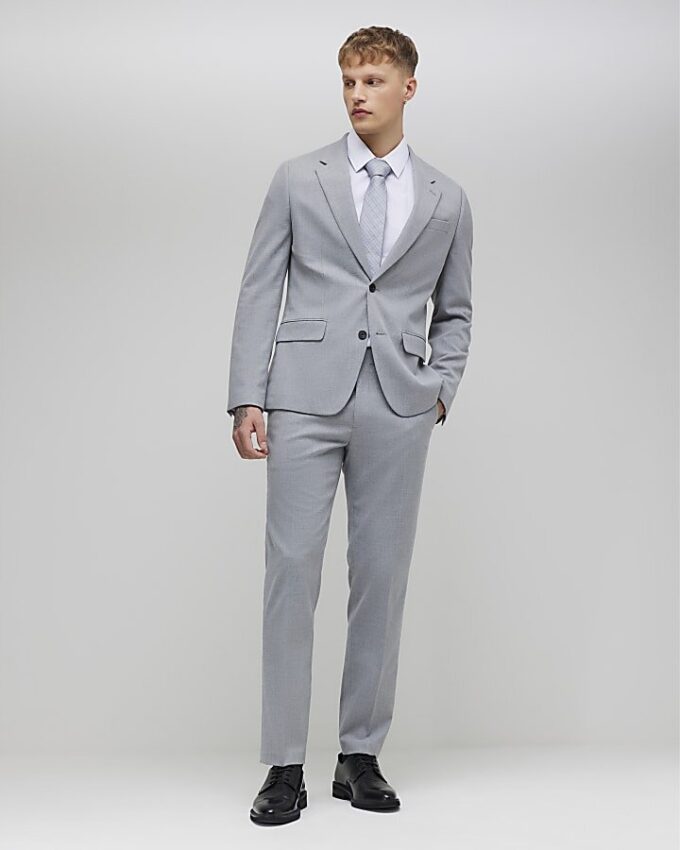 Grey Slim Fit Suit Jacket